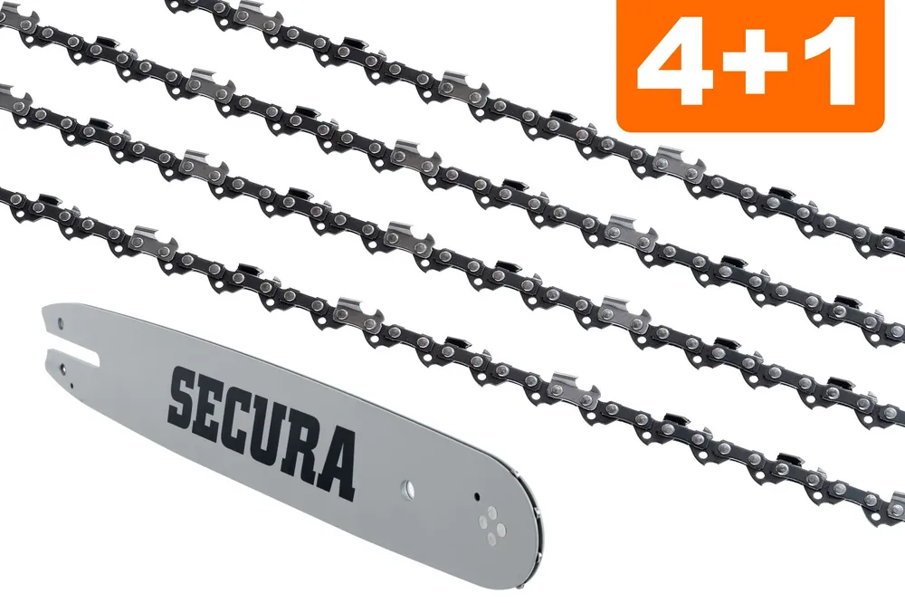 Preisknaller 4 Sägeketten + Schwert passend für Black & Decker GK1830 30cm 3/8LP 44TG 1,3mm
